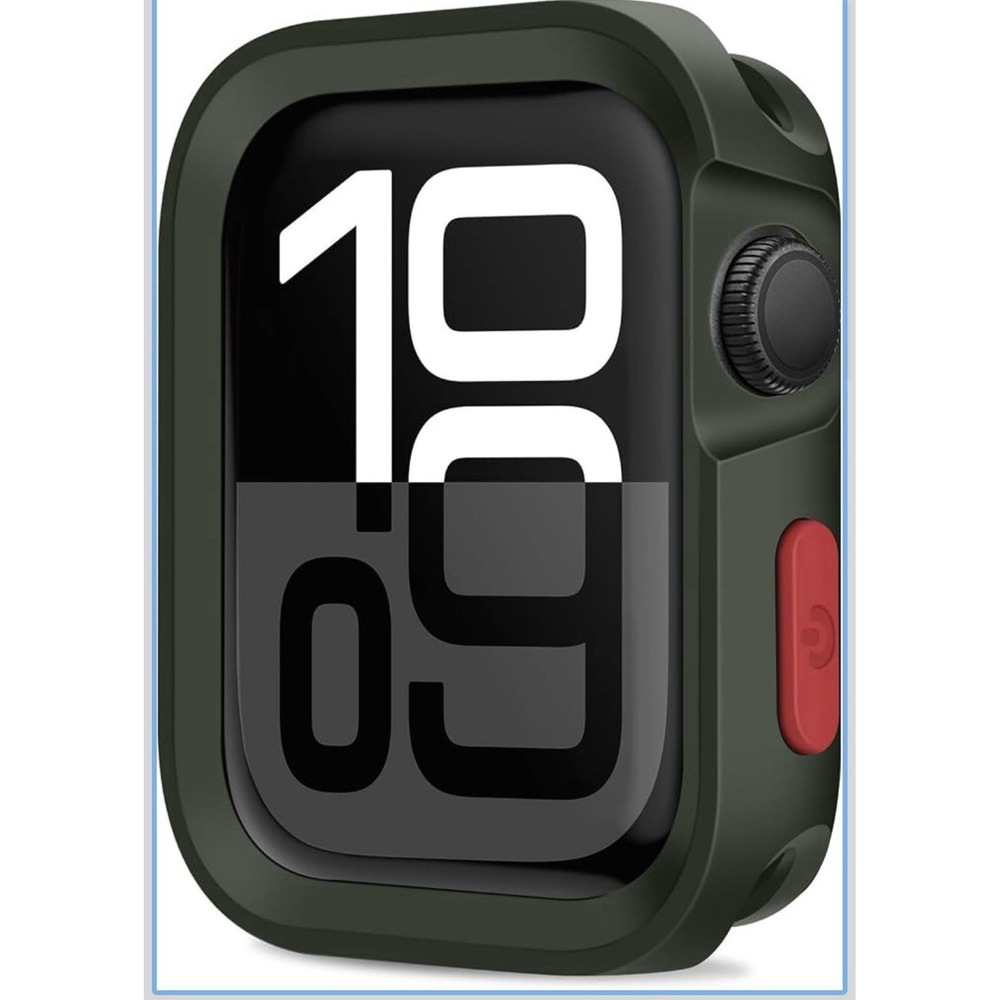 D0055-Rugged Protective Case for Apple Watch Army Green Bumper Guard